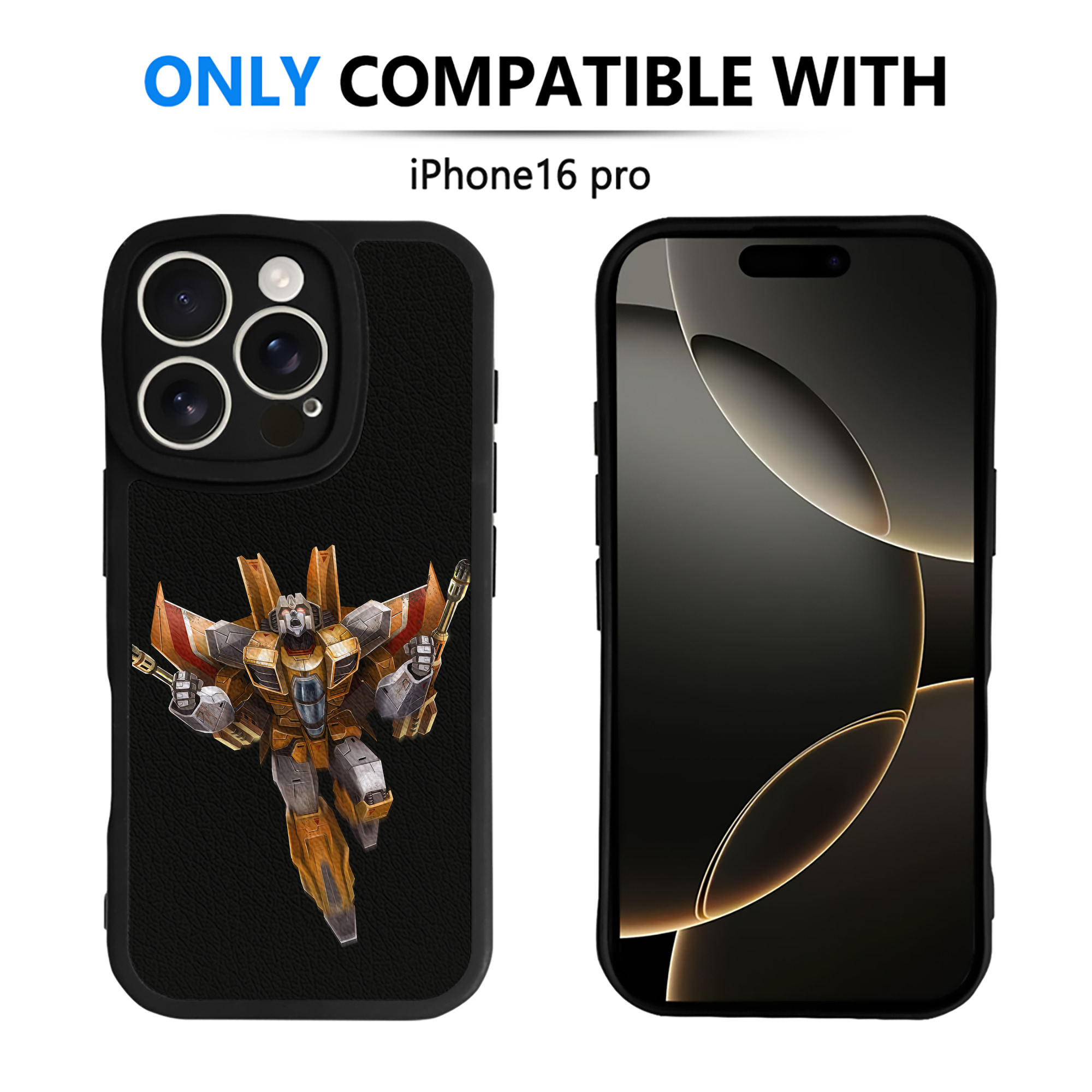 （画像用） Transformers トランスフォーマー 【iPhone 16シリーズ対応】シリコンスマホケース（レザー調） 材質：シリコン